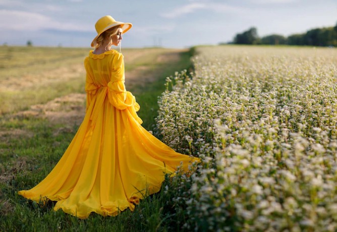 معنى رؤية فستان أصفر طويل في المنام لكبار العلماء